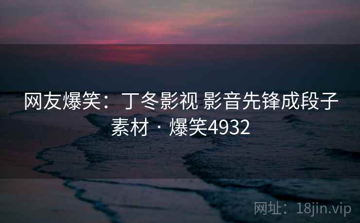 网友爆笑：丁冬影视 影音先锋成段子素材 · 爆笑4932