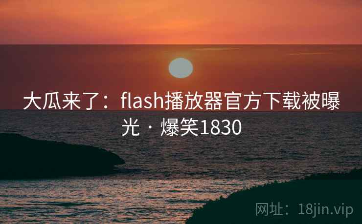 大瓜来了：flash播放器官方下载被曝光 · 爆笑1830